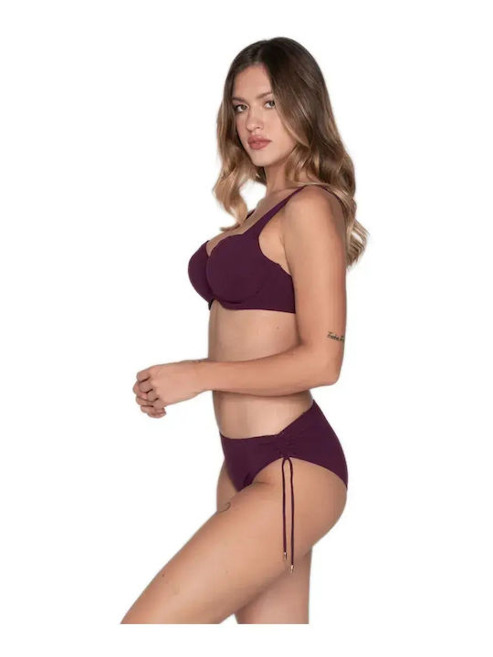 Bikini Slip High Waist Burgundy
