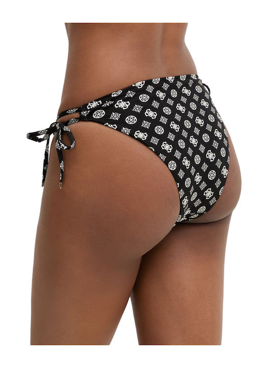 Bikinihosen mit Schnürung Schwarz