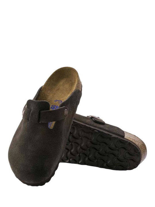 Boston Leather Men's Slippers Brown Anatomical