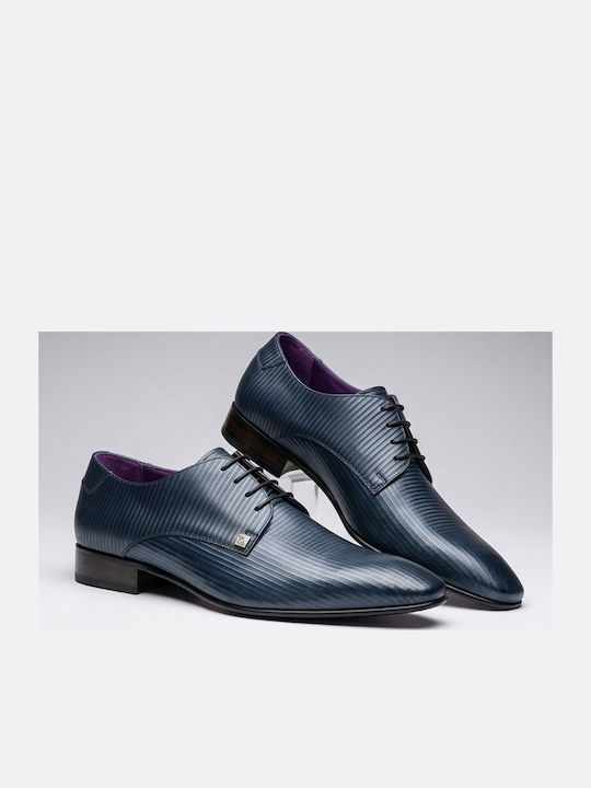Leder Herrenschuhe Blau