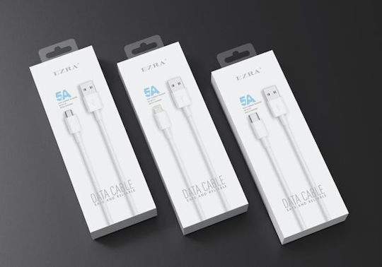 Ezra USB to Lightning Cable Λευκό 1m (DC72)