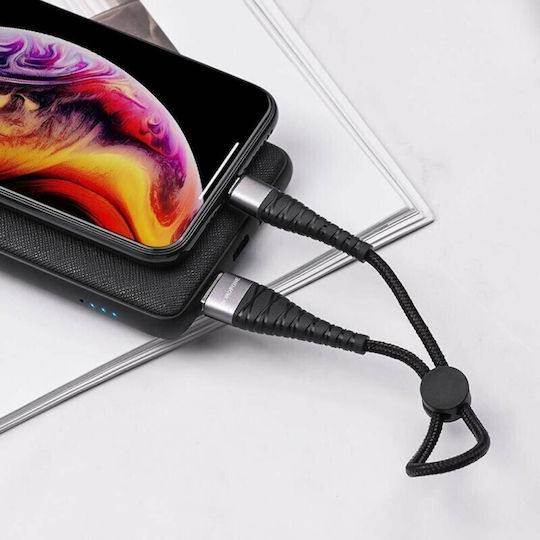 Borofone Braided USB-A to Lightning Cable Black 1m