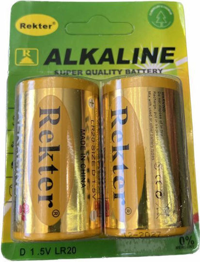 Rekter Alkaline Batterien D 1.5V 2Stück