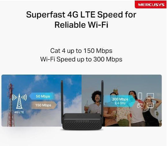 Mercusys MB113-4G Ασύρματο 4G Φορητό Hotspot