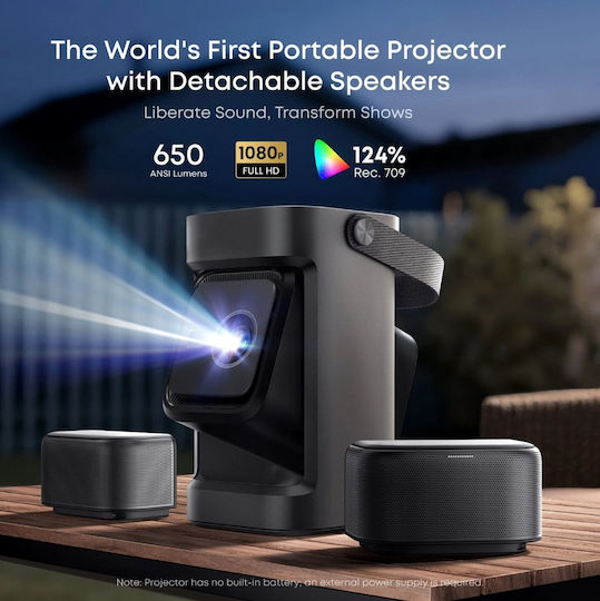 Komet Nebula P1 Mini Proiector DLP Full HD Lampă LED cu Wi-Fi și Difuzoare Încorporate