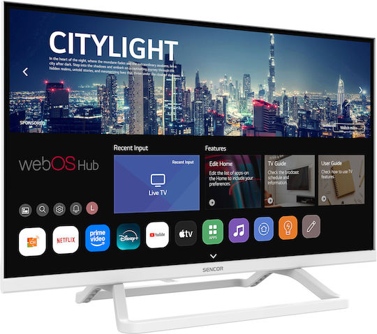 Sencor Smart Τηλεόραση 24" HD Ready LED SLE 24S841MBW HDR (2024)