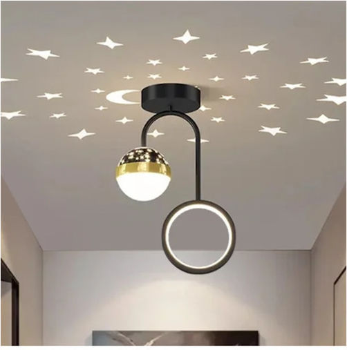 Jiju Lumini Suspendate Negru LED 25x25x28cm