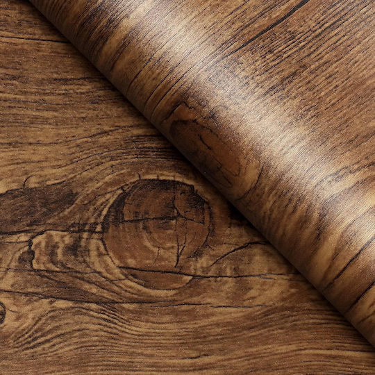 Self-adhesive Vinyl Waterproof Brown Furniture Foil 40x600 Cm