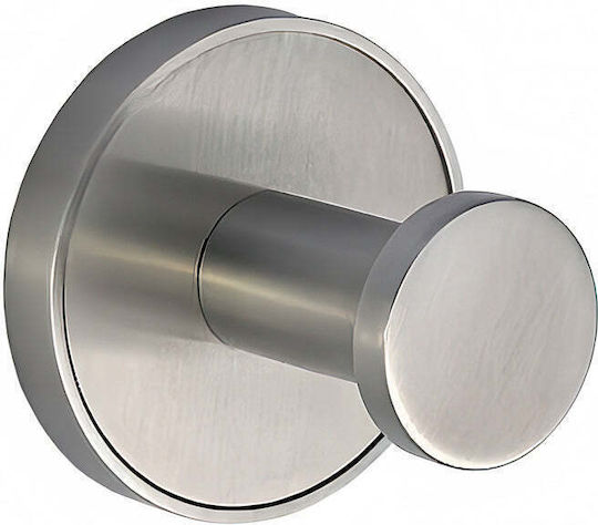 Inter Ceramic Badezimmerhaken Einzel mit Schrauben Silber