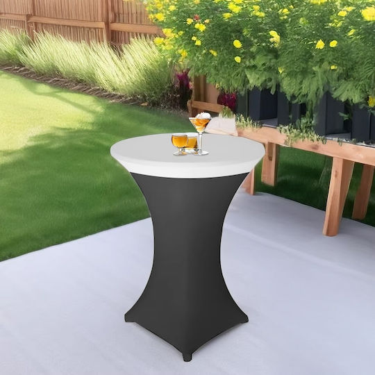 Flexible Tablecloth Topper Cocktail Bar Table 80 White
