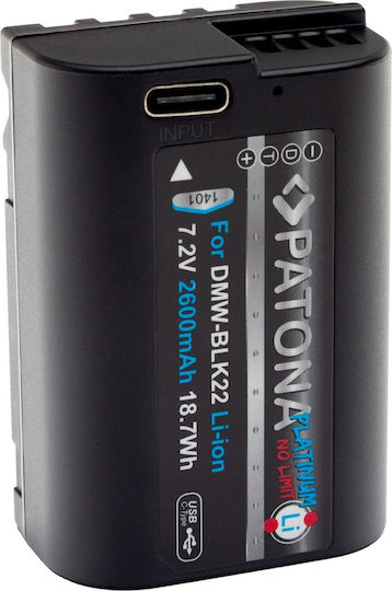 Patona Replacement Battery Patona Platinum Dmw-blk22 2400mah Panasonic S5 G9 Gh5 Gh5s-1401