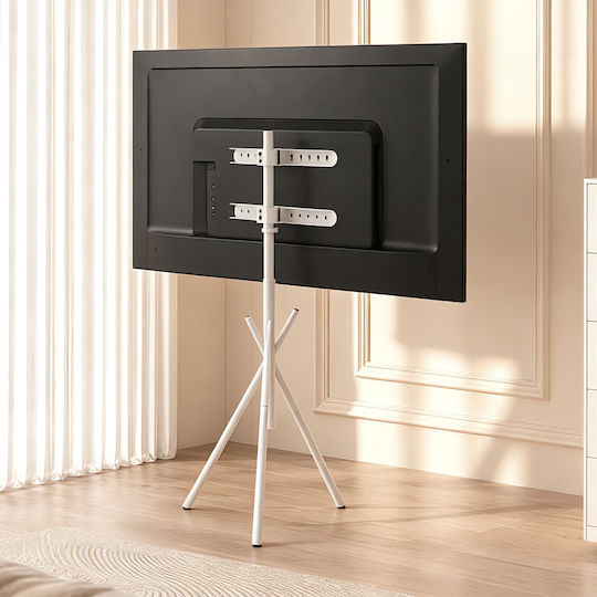 Maclean Energy MC-182 W Βάση Τηλεόρασης Δαπέδου έως 60kg Λευκό