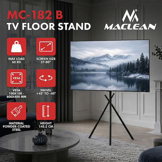 Maclean Energy MC-182 B Suport TV de Pardoseală până la 60kg