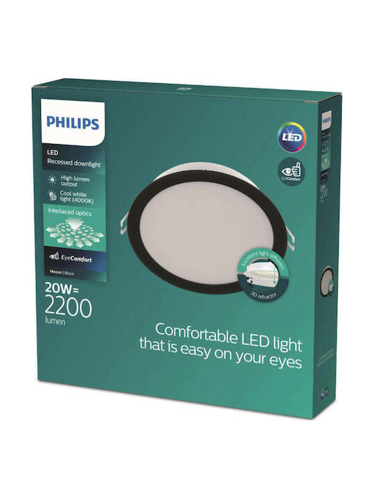 Philips Rundes LED-Panel 20W mit Natürliches Weiß Licht 4000K