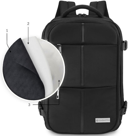 Zagatto Geantă Voiaj De Spate 24l Neagră Din Material Textil L40xL20xÎ30cm