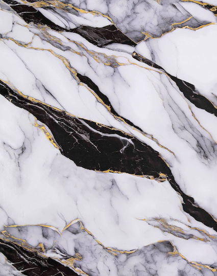 Foil W.90cm Marble Black Gold Foil W.90cm Marble Black Gold