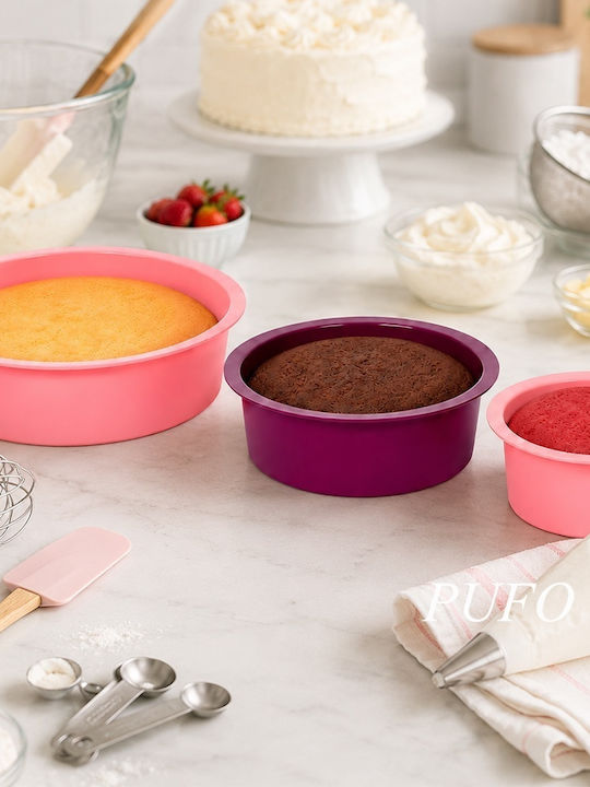 Bakeware Tin For Cake Made Of Silicone 3 Pieces