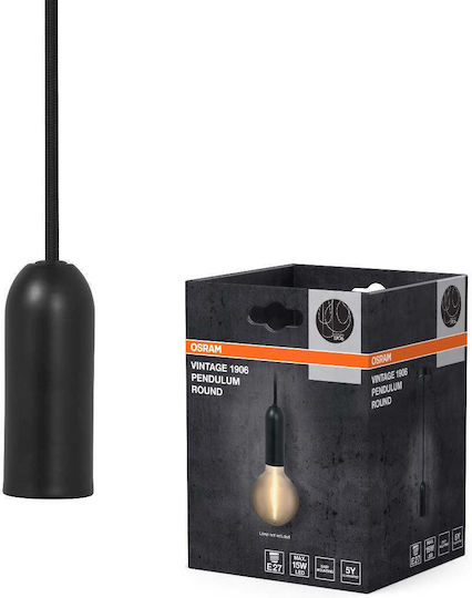 Osram Κρεμαστό Φωτιστικό Μαύρο με Ντουί E27