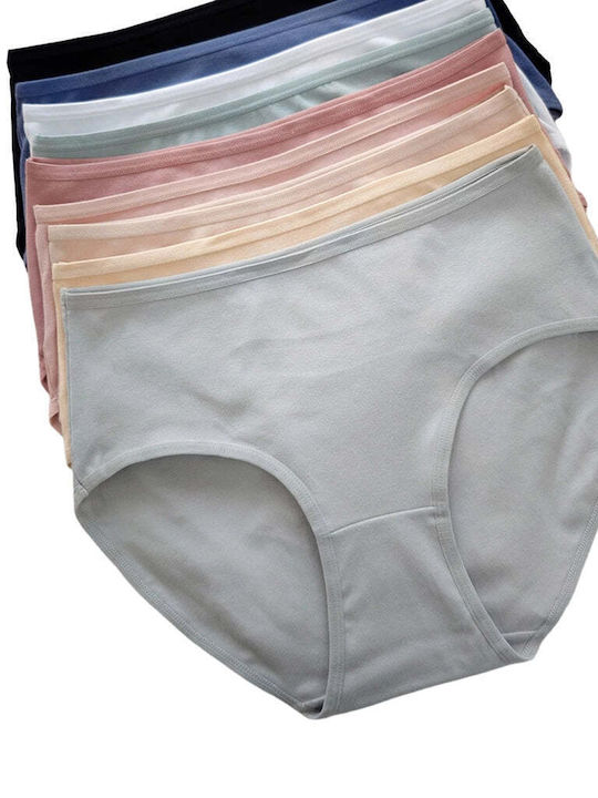 Baumwolle Hohe Taille Damen-Slips 3er Pack Schwarze