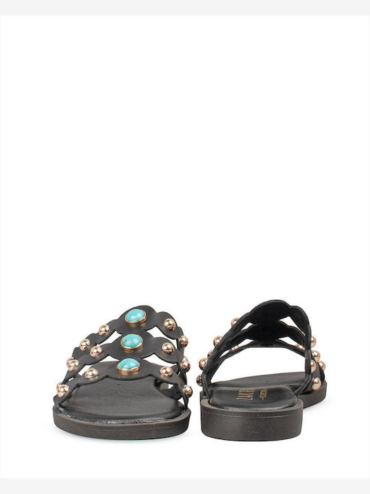 Women's Flat Sandals Black VENUS-61155 Black