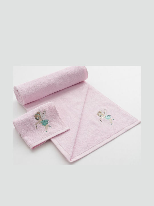 Vesta Home Πετσέτα Χεριών Ροζ 2τμχ Βάρους 400gr/m²
