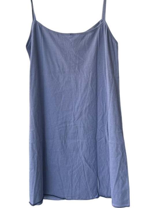Nina Club Sommerliches Damen-Nachthemd Hellblau