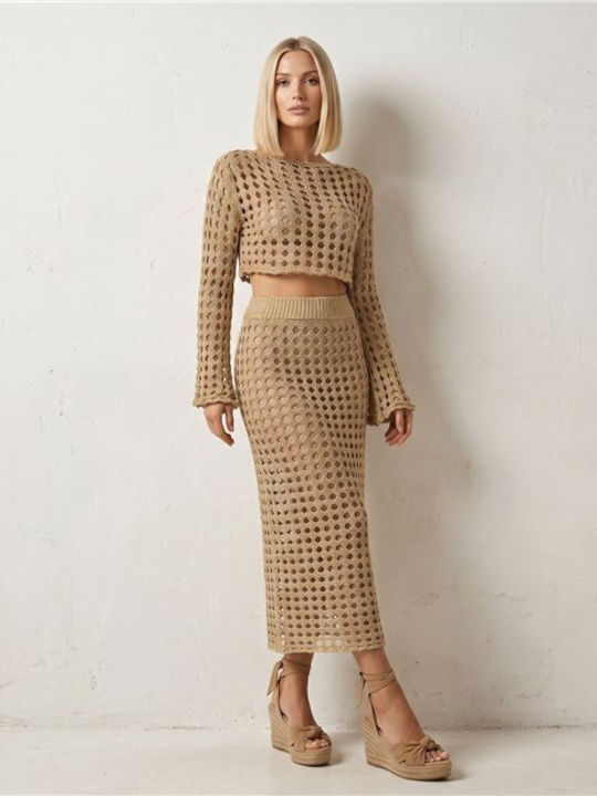 Chica Damenbademode Gold Kaftan