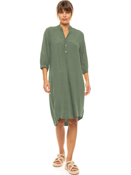 Pink Label Γυναικείο Καφτάνι Παραλίας Pink
