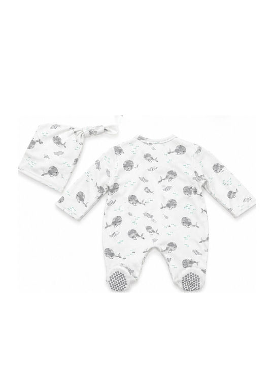 Losan Losan Baby-Strampler mit Kappe Ecru