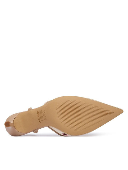 Pointed Toe Heels with High Heel Beige