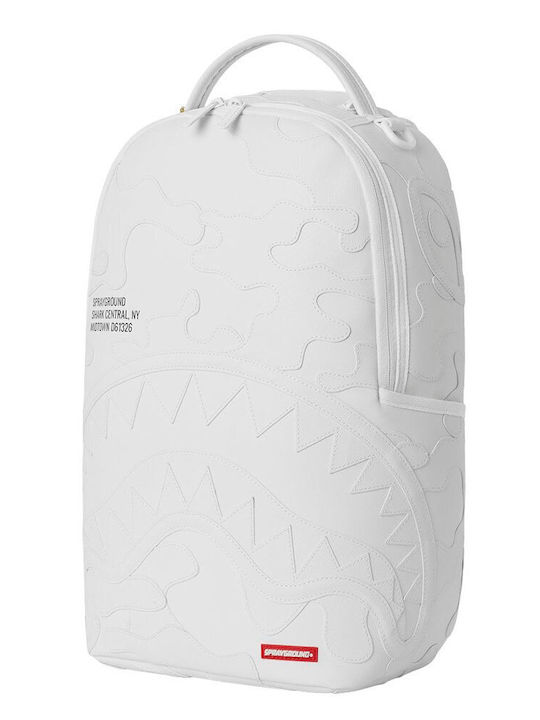 Sprayground Σχολική Τσάντα Πλάτης Λευκή με Θήκη για Παγούρι