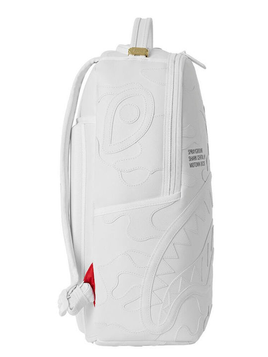 Sprayground Σχολική Τσάντα Πλάτης Λευκή με Θήκη για Παγούρι