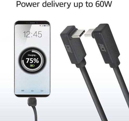 Act USB 3.2 Видео кабел USB-C мъжки - USB-C / DisplayPort 60W 2m