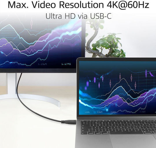 Act USB 3.2 Video Kabel USB-C männlich - USB-C / DisplayPort 60W PD 0,5m