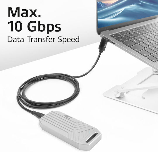 Act USB 3.2 Video Cable USB-C male - USB-C / DisplayPort 60W PD 0.5m