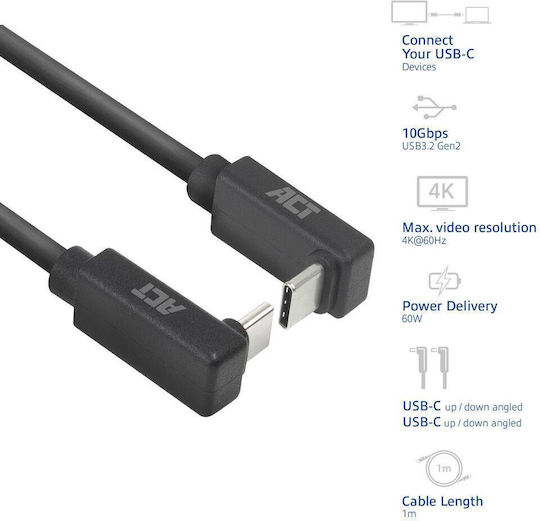 Act USB 3.2 Video Kabel USB-C männlich - USB-C / DisplayPort 60W PD 0,5m