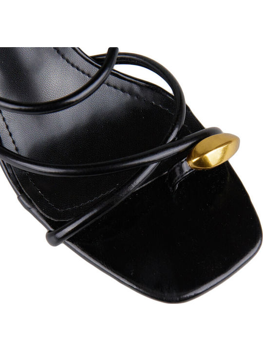 Mules With High Heel In Black Colour