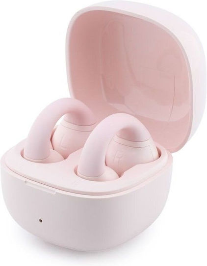Guess Mini Classic Logo Open Ear Bluetooth Handsfree Headphones with Charging Case Pink