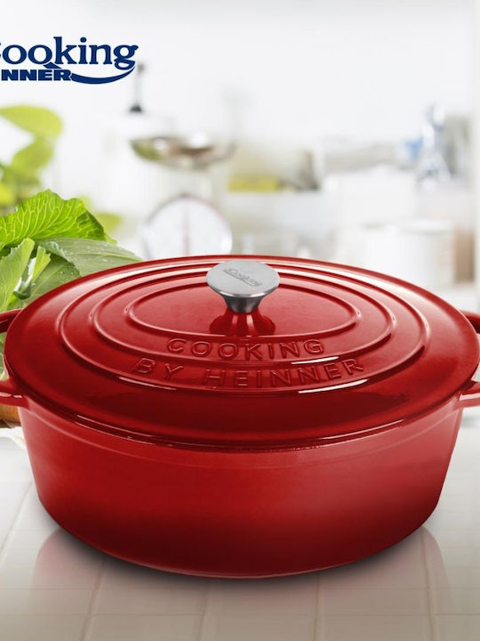 Heinner Oval Gusseisen Niederländischer Ofen 33,5x26cm 6lt