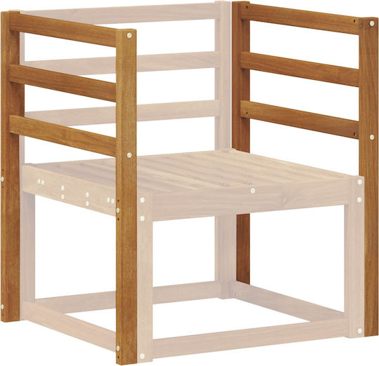 vidaXL Outdoor Chair Wooden Brown 2 Pieces