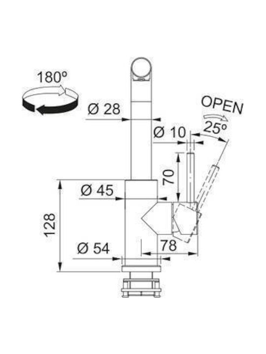 Franke Standard Silver Kitchen Counter Faucet