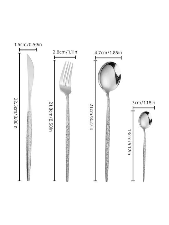 Swiss Haus Cutlery Set Stainless Steel Copper 24 Pieces