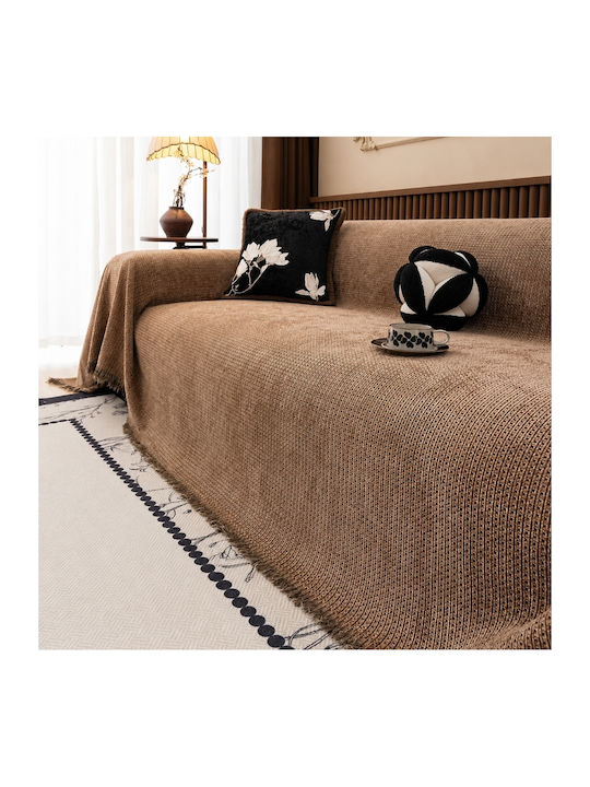 My Home Luxury Throws Set 3 Pcs Brown