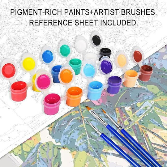 Diy Paint By Numbers Craft Acrylic Paint Giraffe 40 X 30 Cm