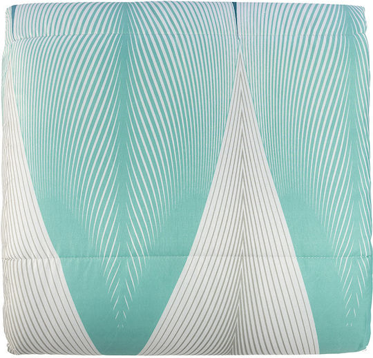 Double Quilt with Microfiber Filling 200x210cm Blue 150 GSM