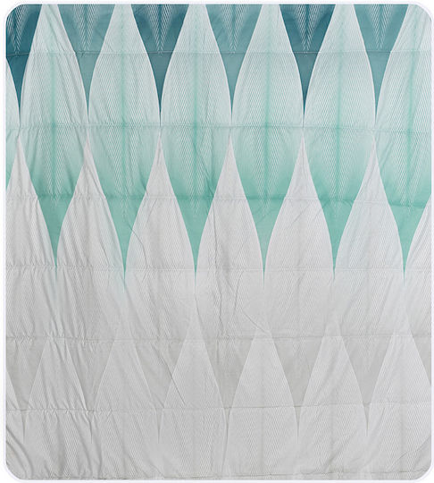 Double Quilt with Microfiber Filling 200x210cm Blue 150 GSM