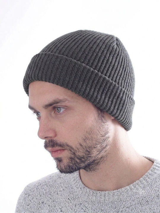 Skate Beanie Men's Knitted Beanie in Grey Colour