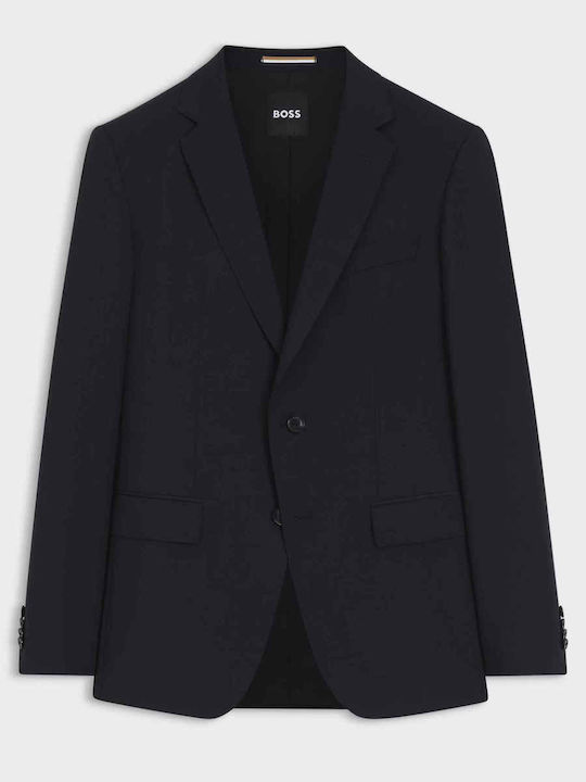 Men’s Suit Jacket with Slim Fit Navy Blue