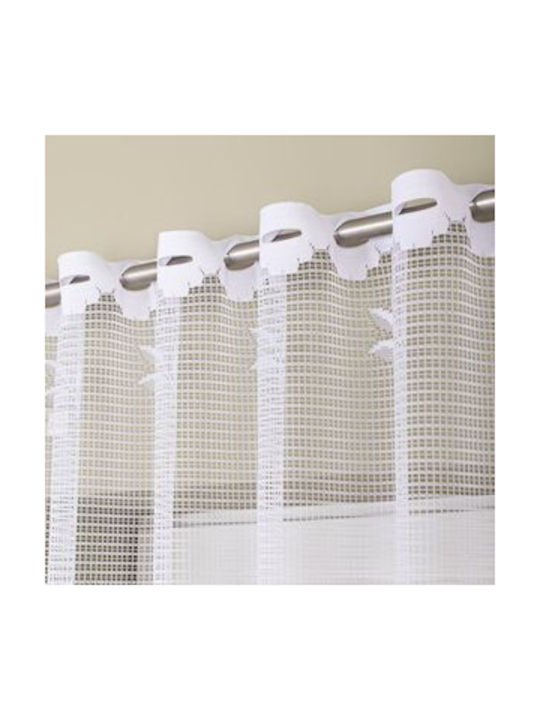 Markizeta Curtain With Grommets White Colour 140x250cm