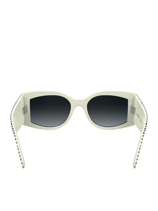 Karl Lagerfeld Ochelari de Soare Pentru Femei Cu Ramă Albă Și Lentile Gri